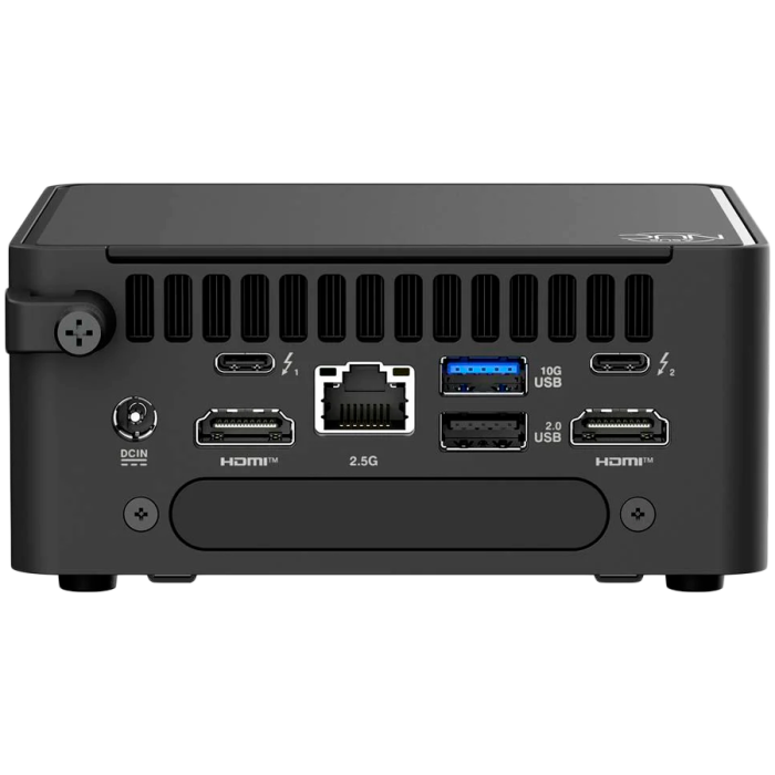 ASUS NUC 15 PRO/RNUC15CRHU700002/Ultra 7 255H 28W/Intel Arc graphics/no RAM/no Storage/Intel Wi-Fi 7 BE201/USB Total - 7/4 USB Type-A/3 USB Type-C (1x USB3.2 + 2x TB4)/2x HDMI 2.1/Support Displays - 4x 4K/no OS/EU Cord/Kit (L6)/Tall/EAN:4711387950005