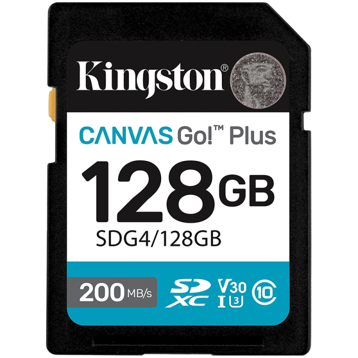 Карта памяти Kingston SDG4/128GB Canvas Go Plus Gen4 C10 UHS-I U3 V30 128GB