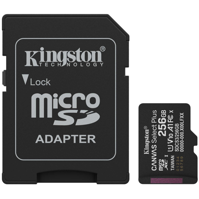 Карта памяти Kingston SDCS3/256GB Canvas Select Plus A1 U1 V10 256GB