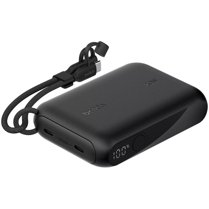 BELKIN 10k PD20W Power Bank with Display, Black