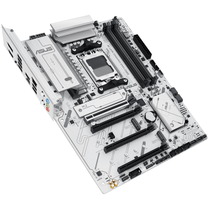 ASUS Main Board Desktop Socket AM5 AMD B850 Chipset 4 xDIMM slots,DDR5 1 x DisplayPort 1 x HDMI port 1 x PCIe 5.0 x16 slot(supports x16 mode) 1 x Wi-Fi module 3 x M.2 4 x SATA ATX Form Factor