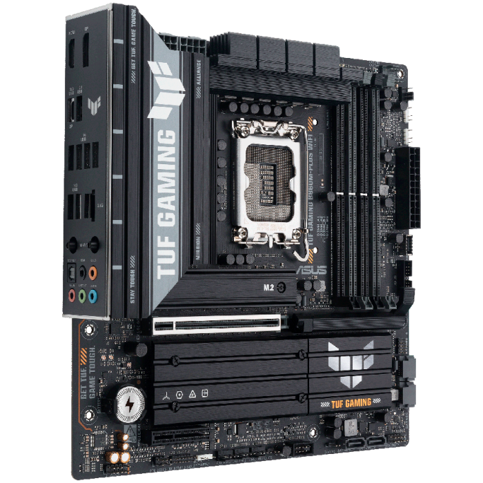ASUS Main Board Desktop Intel B860 Chipset 4 x DIMM slots, max. 256GB, DDR5 1 x PCIe 5.0 x16 slot 1 x DisplayPort1 x HDMI port 1 x Wi-Fi Module 3 x M.2 slots 4 x SATA mATX Form Factor