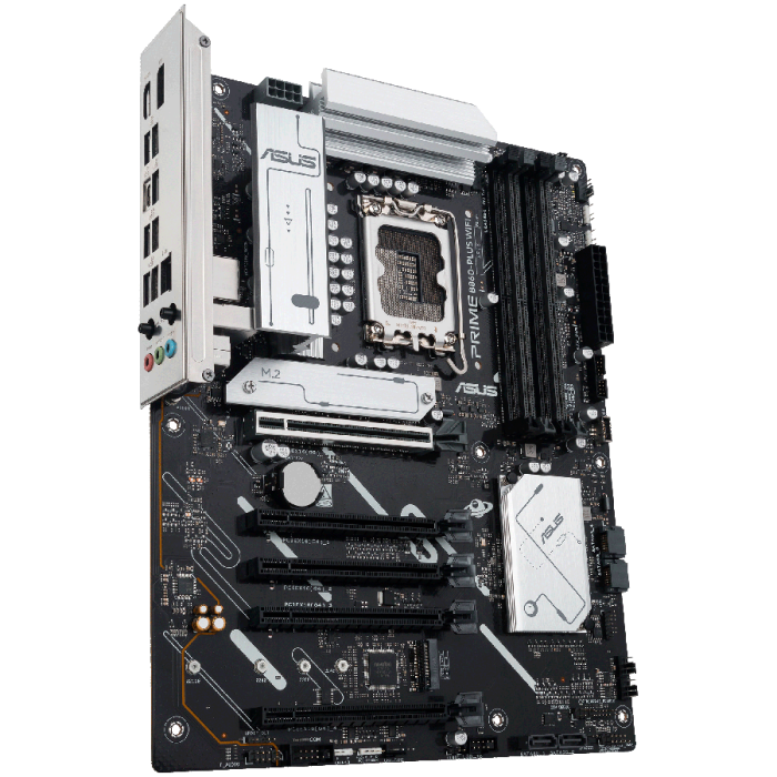 ASUS Main Board Desktop LGA1851 Intel B860 Chipset 4 x DIMM slots, max. 256GB, DDR5 1 x DisplayPort 1 x HDMI port 1 x Wi-Fi module 2 x M.2 slots 4 x SATA ATX Form Factor