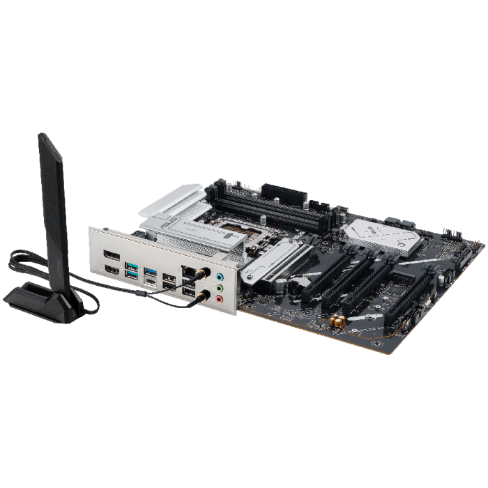 ASUS Main Board Desktop LGA1851 Intel B860 Chipset 4 x DIMM slots, max. 256GB, DDR5 1 x DisplayPort 1 x HDMI port 1 x Wi-Fi module 2 x M.2 slots 4 x SATA ATX Form Factor