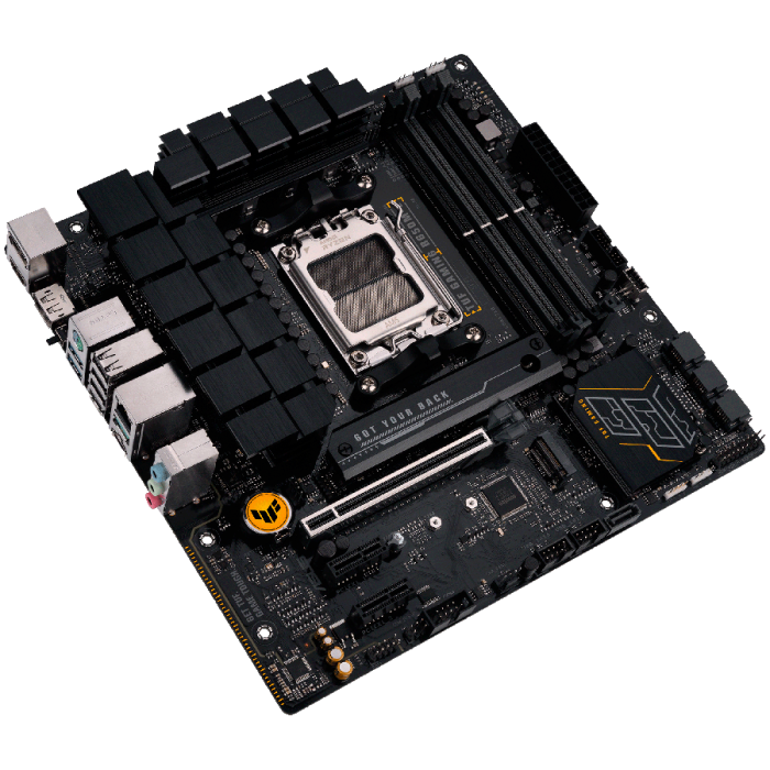 ASUS MB AM5 B650 4 x DIMM DDR5 2 x DisplayPort 1 x HDMI Wi-Fi 6 2 x M.2 4 x SATA micro-ATX