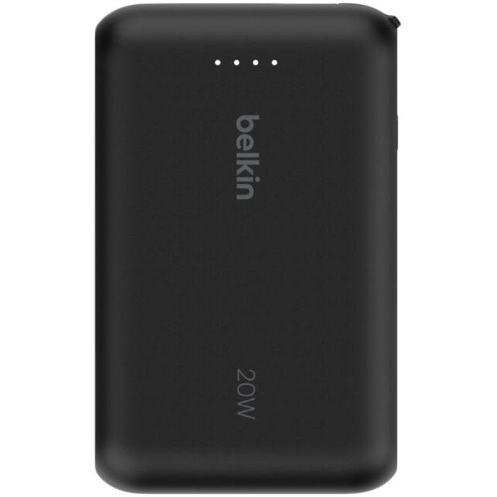 BELKIN 10k PD20w Integrated USB-C Cable Power Bank, Black