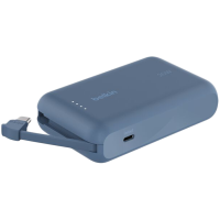 BELKIN 10k PD20w Integrated USB-C Cable Power Bank, Blue