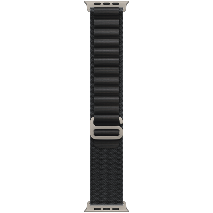 49mm Black Alpine Loop - Large - Natural Titanium Finish