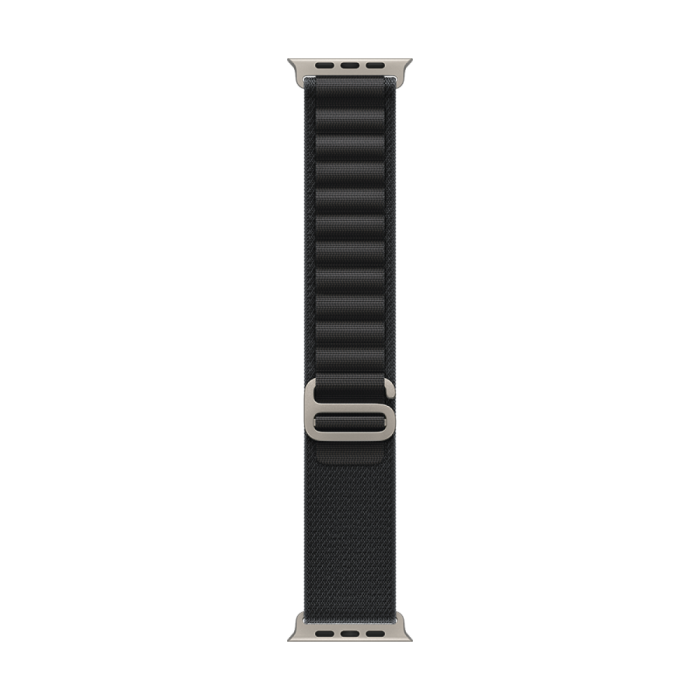 49mm Black Alpine Loop - Large - Natural Titanium Finish