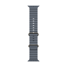 49mm Anchor Blue Ocean Band - Natural Titanium Finish