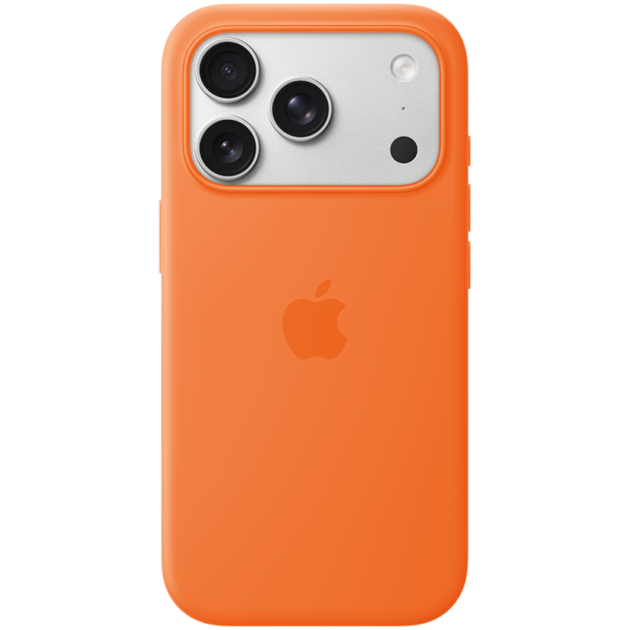 iPhone 17 Pro Silicone Case with MagSafe - Orange,Model A3559