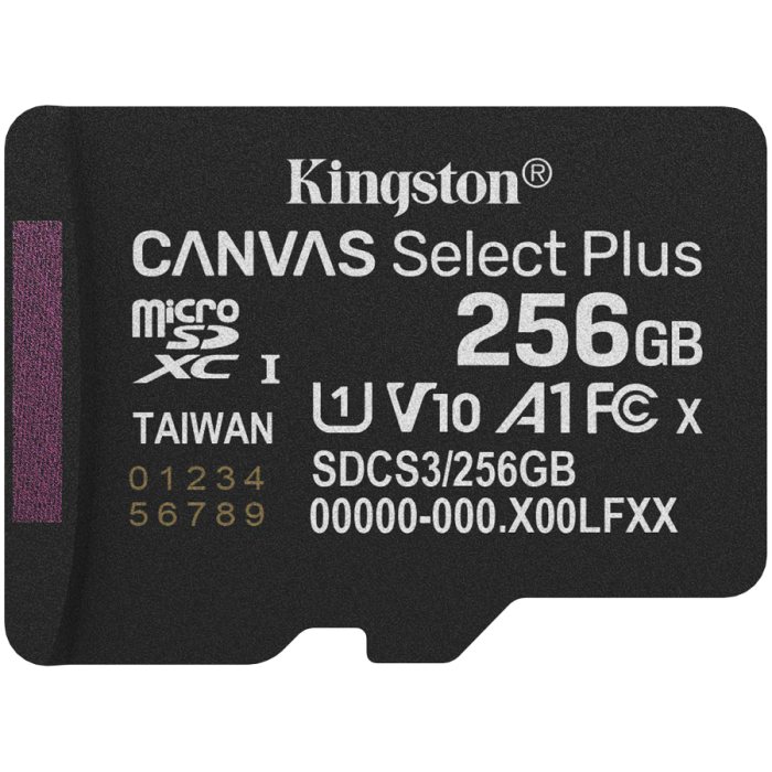 Карта памяти Kingston SDCS3/256GBSP Canvas Select Plus A1 U1 V10 256GB