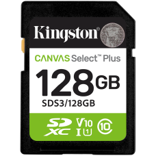 Карта памяти Kingston SDS3/128GB Canvas Select Plus C10 UHS-I U1 V10 128GB
