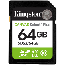 Карта памяти Kingston SDS3/64GB Canvas Select Plus C10 UHS-I U1 V10 64GB