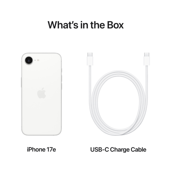 iPhone 17e 256GB White,Model A3634