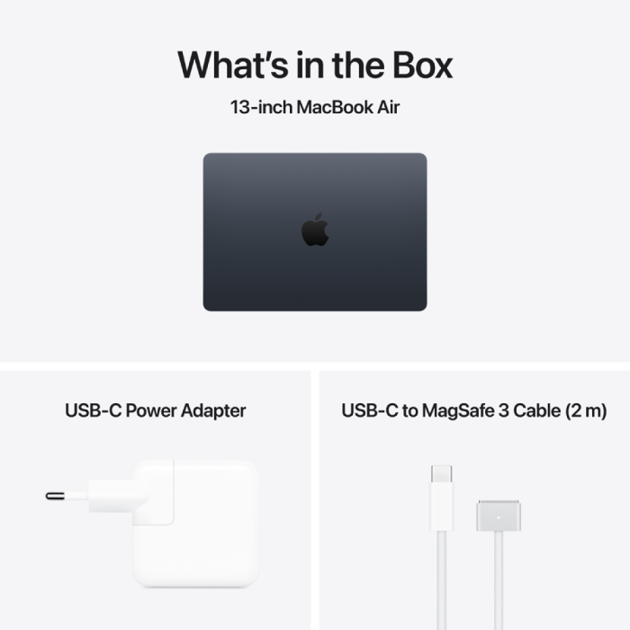 13-inch MacBook Air: Apple M5 chip with 10-core CPU and 10-core GPU, 16GB, 1TB SSD - Midnight,Model A3449