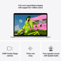 MacBook Air 13-inch,Silver,Model A3449,M5 CHIP WITH 10C CPU,10C GPU,32GB unified memory,35W Dual USB-C Power Adapter,1TB SSD storage,Two Thunderbolt 4 Ports,Touch ID,Liquid Retina display,Force Touch Trackpad, KEYBOARD-SUN