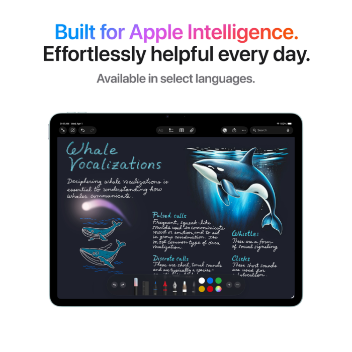 13-inch iPad Air M4 Wi-Fi 128GB - Blue,Model A3461