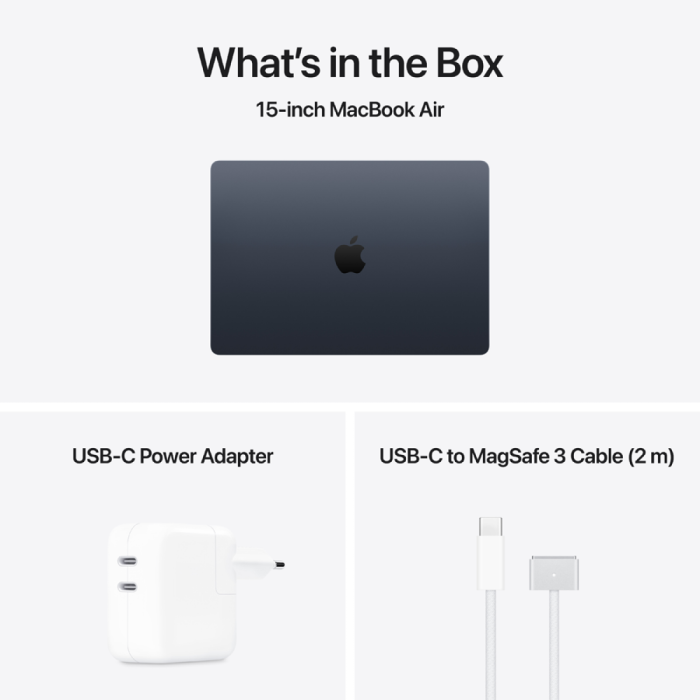 15-inch MacBook Air: Apple M5 chip with 10-core CPU and 10-core GPU, 16GB, 1TB SSD - Midnight,Model A3448
