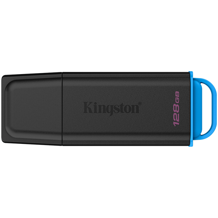 USB-накопитель Kingston DTXG2/128GB 128GB Чёрный/Голубой