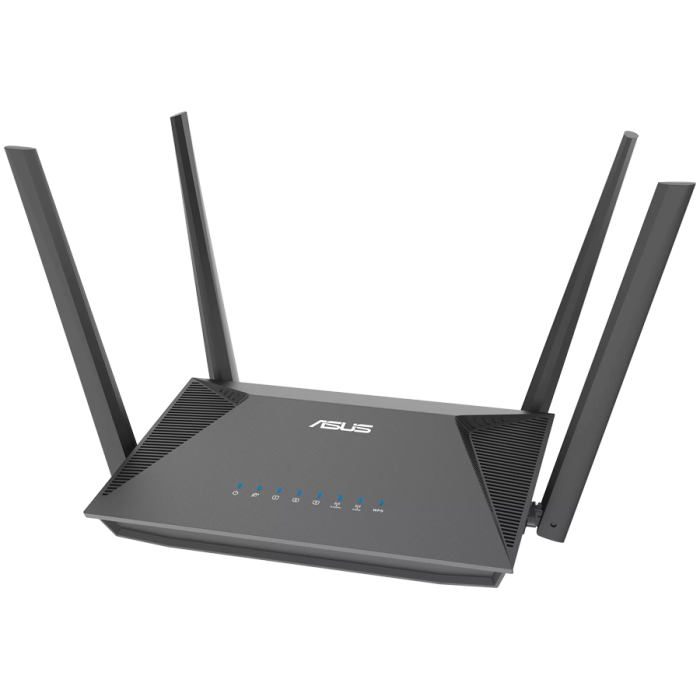 Wi-Fi Asus 802.11ax (Wi-Fi 6), 3000 Mbps, 802.1X, WAN, 4xGigabit LAN, 1xDMZ