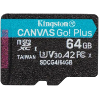 Kingston 64GB microSDXC Canvas Go Plus Gen4 200MB/s A2 U3 V30 Card