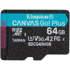 Карта памяти Kingston SDCG4/64GBSP Canvas Go Plus A2 U3 V30 64GB