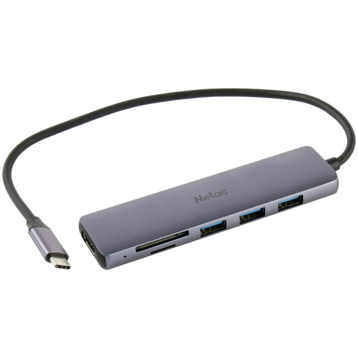 Netac Hub WF14, Type-C to USB3.0x3+HDMI+mSD/SD 2.0