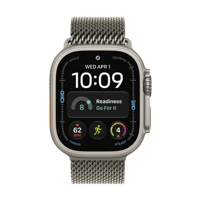 49mm Natural Titanium Milanese Loop - Large, Model
