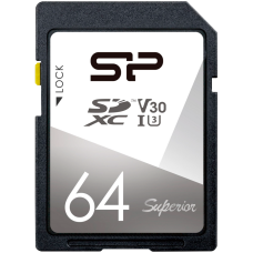 Silicon Power Superior 64GB SDXC Class 10. UHS I U3. V30. 4K UHD