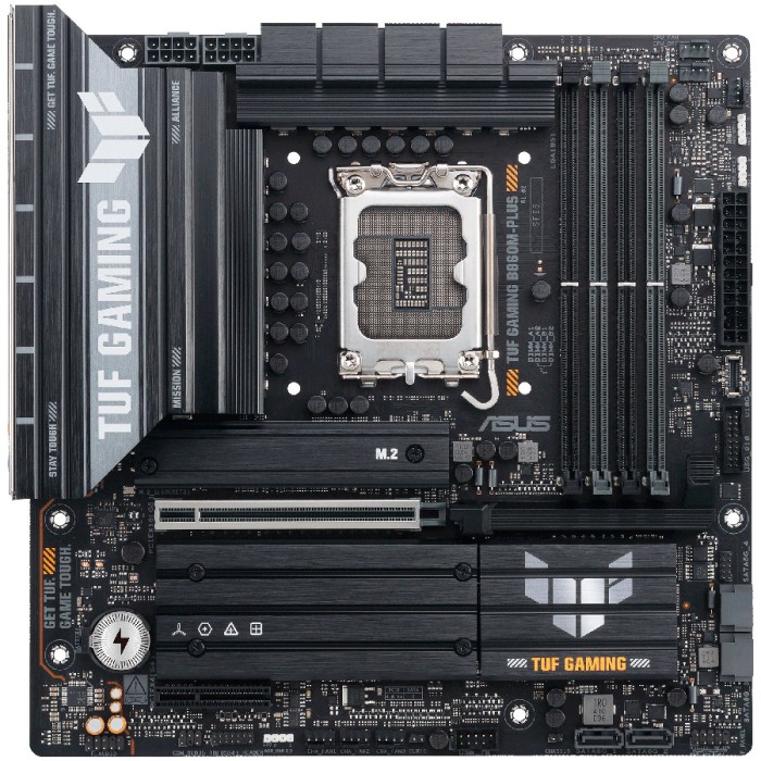 ASUS Main Board Desktop Intel B860 Chipset 4 x DIMM slots, max. 256GB, DDR5 1 x PCIe 5.0 x16 slot 1 x DisplayPort1 x HDMI port 1 x Wi-Fi Module 3 x M2 4 x SATA m-ATX