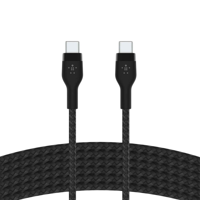 BELKIN  USB-C to USB-C 2.0 Braided silicone, 3M, Black