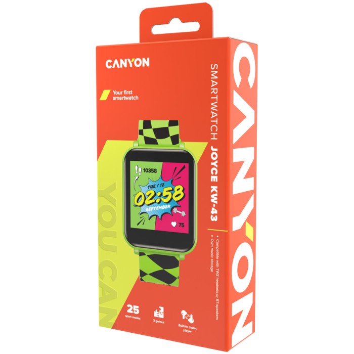 CANYON kids watch Joyce KW-43 DUAL BT Music Green