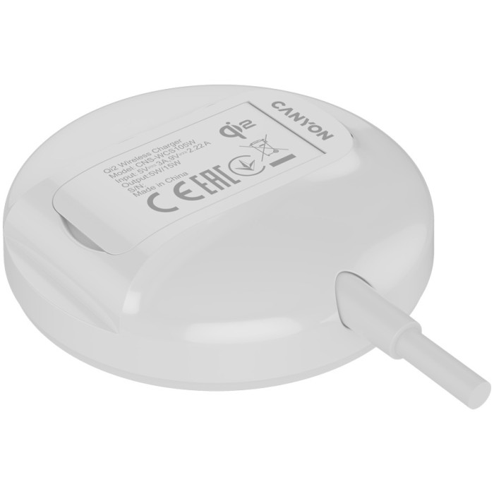 CANYON wireless charger WS-105 15W Qi2 White