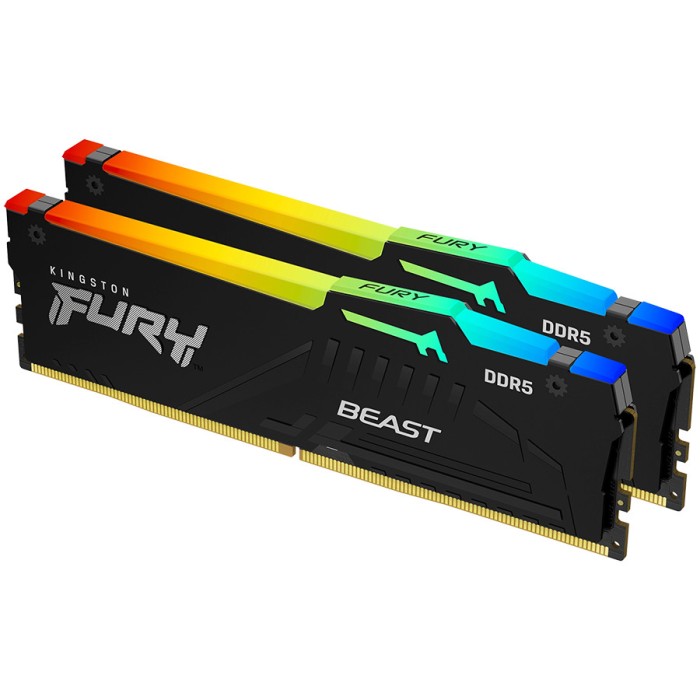 Kingston DRAM 32GB 5600MT/s DDR5 CL36 DIMM (Kit of 2) FURY Beast RGB EXPO