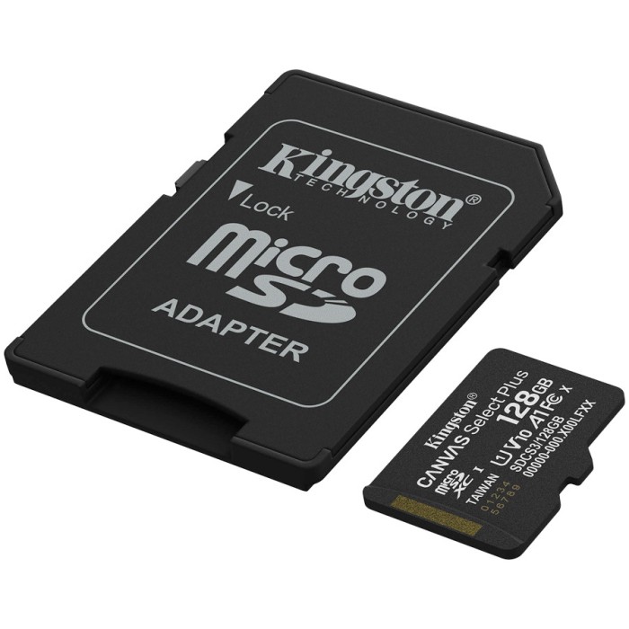 Kingston 128GB microSDXC Canvas Select Plus Gen3 150MB/s A1 Card + Adapter