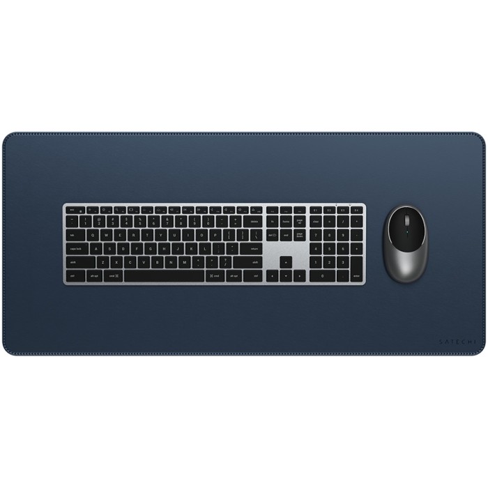 SATECHI Vegan-Leather Premium Desk Mat (Blue)
