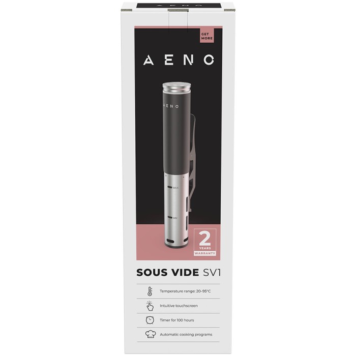 AENO Sous Vide SV1: 1200W, 4 Automatic programs, Temperature adjustment, Timer,  Touch screen, LCD-display, IPX7 Water Proof