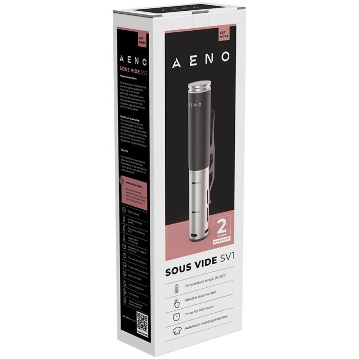 AENO Sous Vide SV1: 1200W, 4 Automatic programs, Temperature adjustment, Timer,  Touch screen, LCD-display, IPX7 Water Proof
