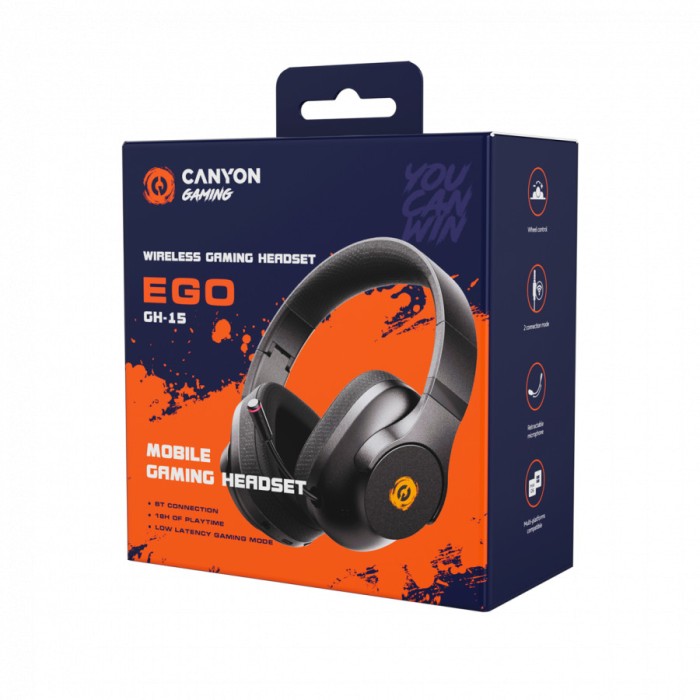 CANYON headset EGO GH-15 2in1 BT White