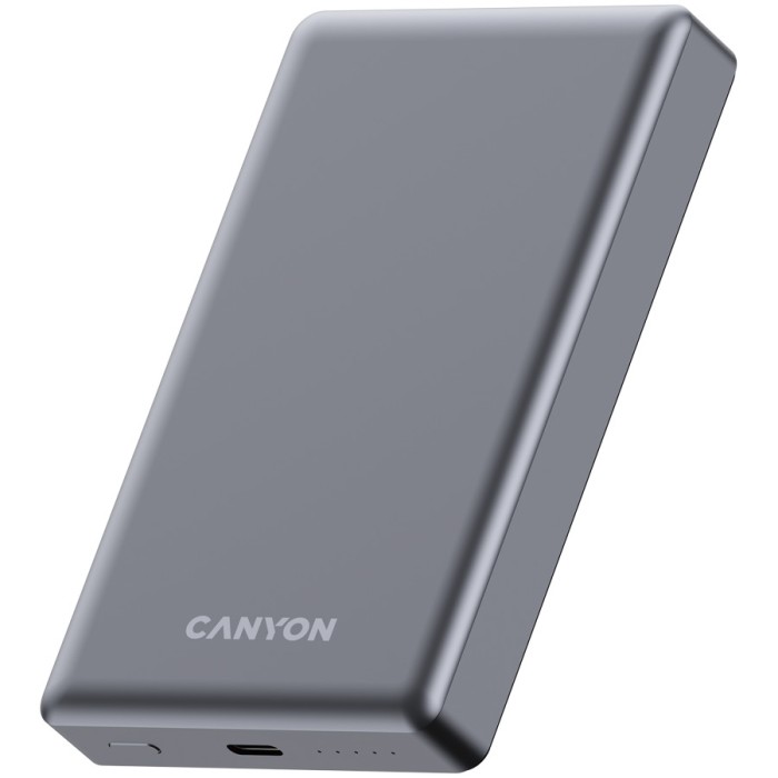 CANYON power bank OnPower 510 slim Magnetic 10000 mAh PD20W Dark Grey