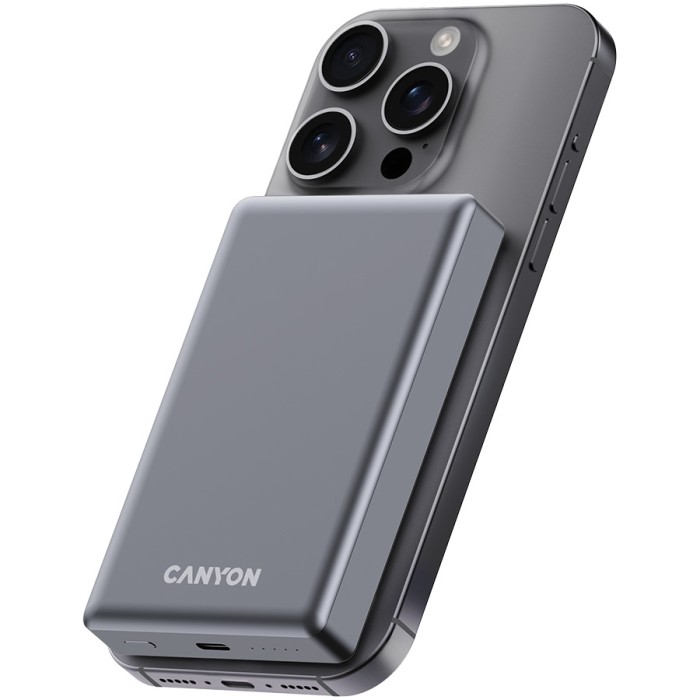 CANYON power bank OnPower 510 slim Magnetic 10000 mAh PD20W Dark Grey