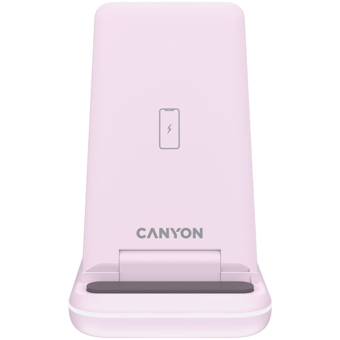 CANYON wireless charger WS-304 15W 3in1 Iced Pink