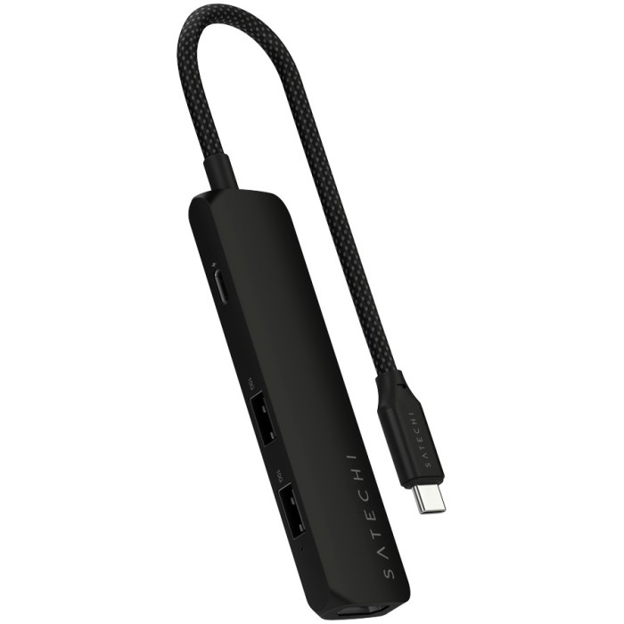 SATECHI 4-in-1 USB-C Slim Multiport Adapter 4K (Black)