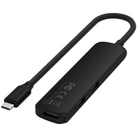 SATECHI 4-in-1 USB-C Slim Multiport Adapter 4K (Black)