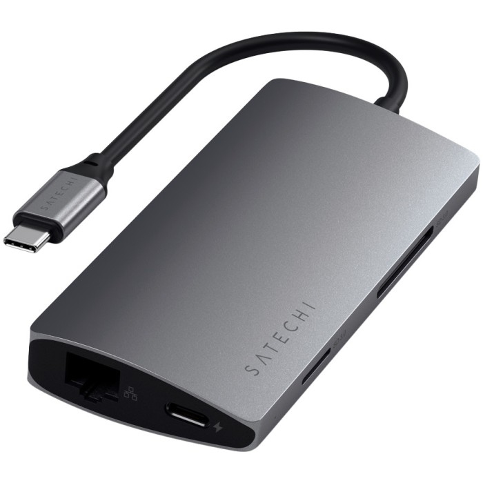SATECHI Type-C Multi-Port Adapter 4K with Ethernet V2 Space Gray