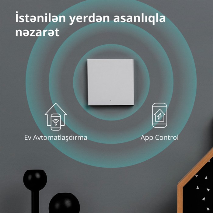 Настенный выключатель одноклавишный Aqara Smart Wall Switch H1 (With Neutral, Single Rocker)