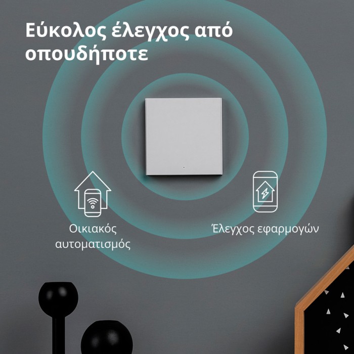 Настенный выключатель одноклавишный Aqara Smart Wall Switch H1 (With Neutral, Single Rocker)