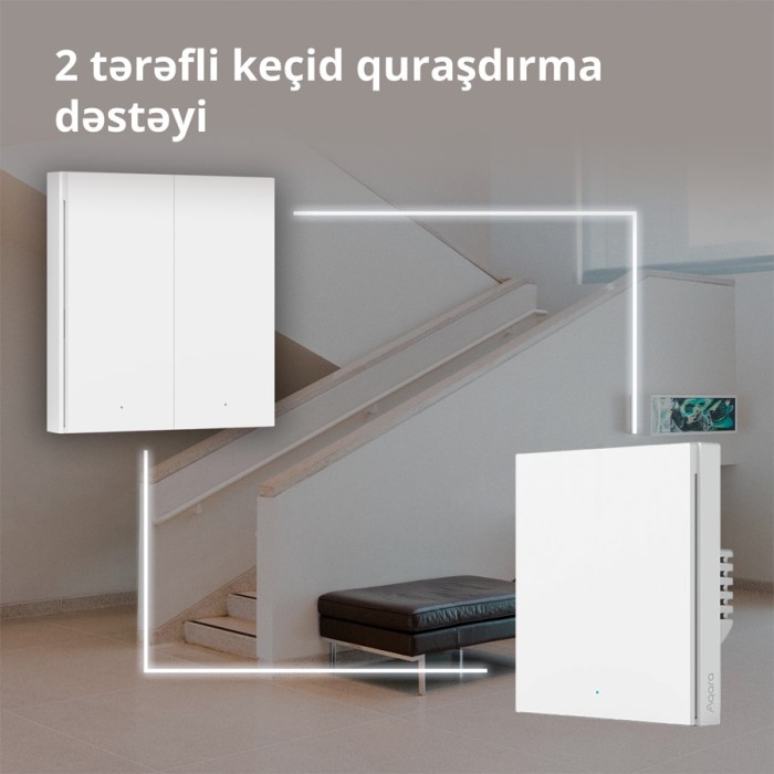 Настенный выключатель одноклавишный Aqara Smart Wall Switch H1 (With Neutral, Single Rocker)