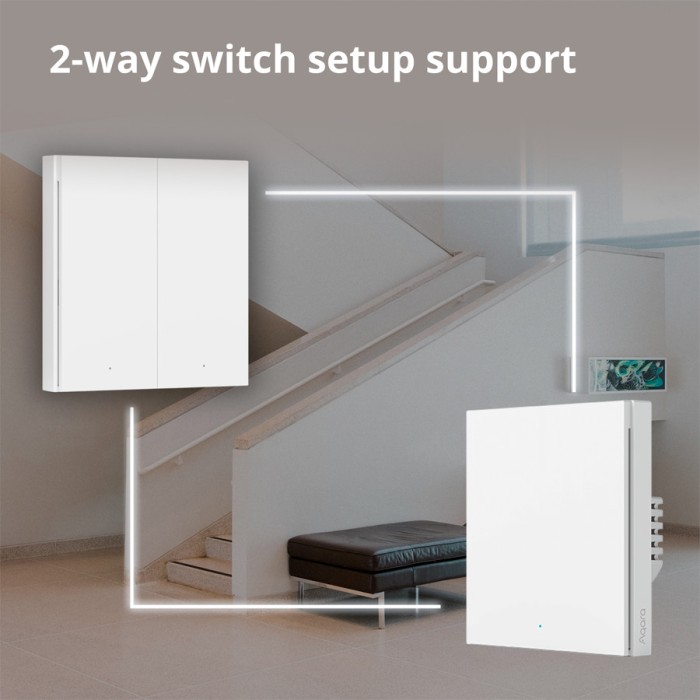 Настенный выключатель одноклавишный Aqara Smart Wall Switch H1 (With Neutral, Single Rocker)